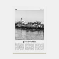 Jefferson City Travel B&W Poster