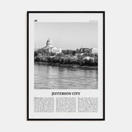 Jefferson City Travel B&W Poster