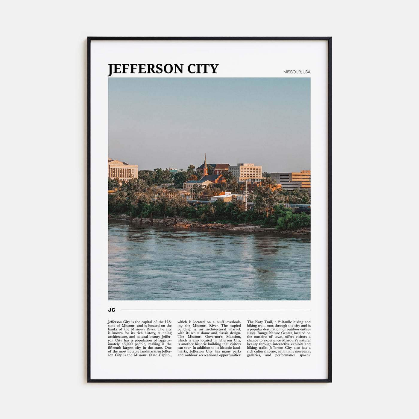 Jefferson City Travel Color No 1 Poster