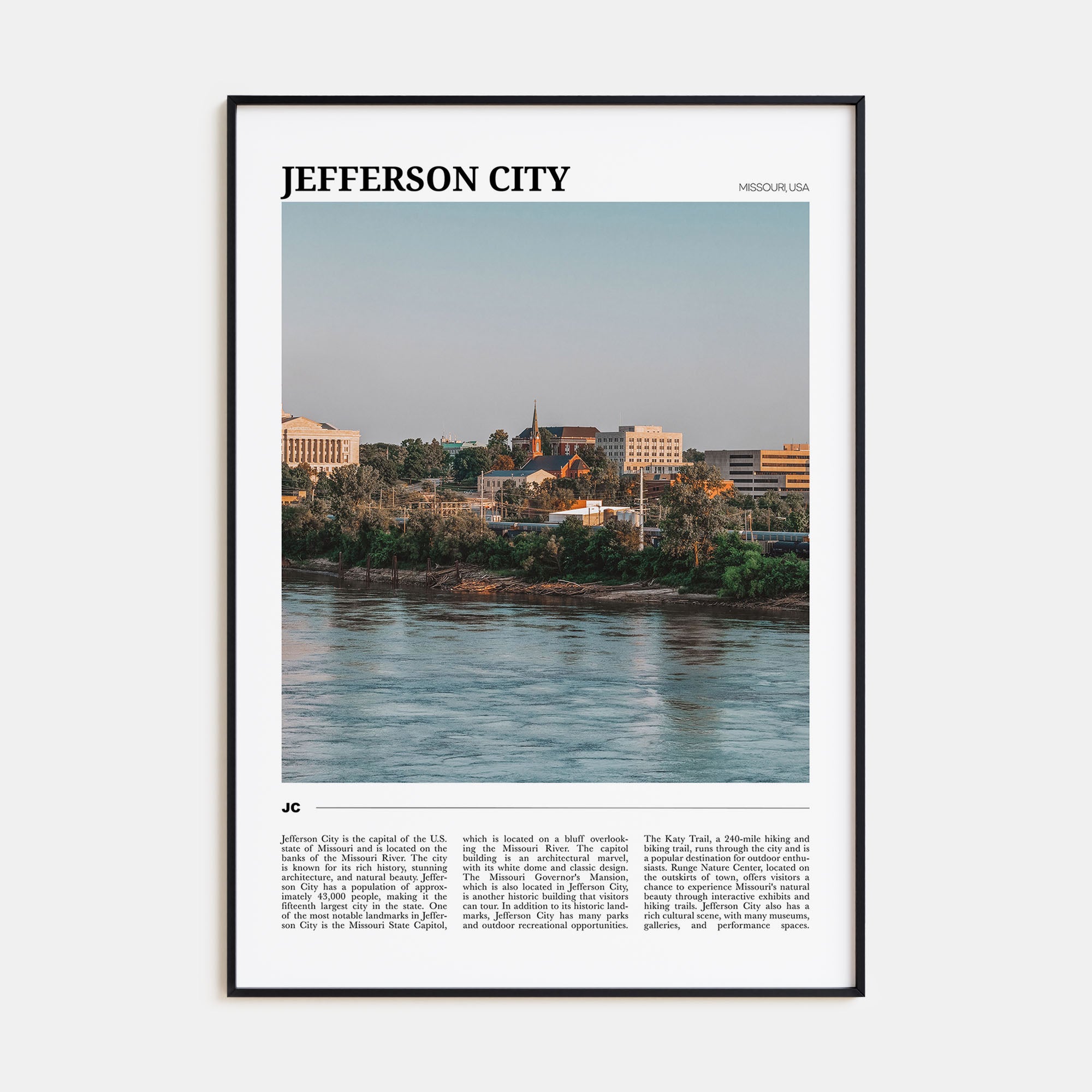 Jefferson City Travel Color No 1 Poster