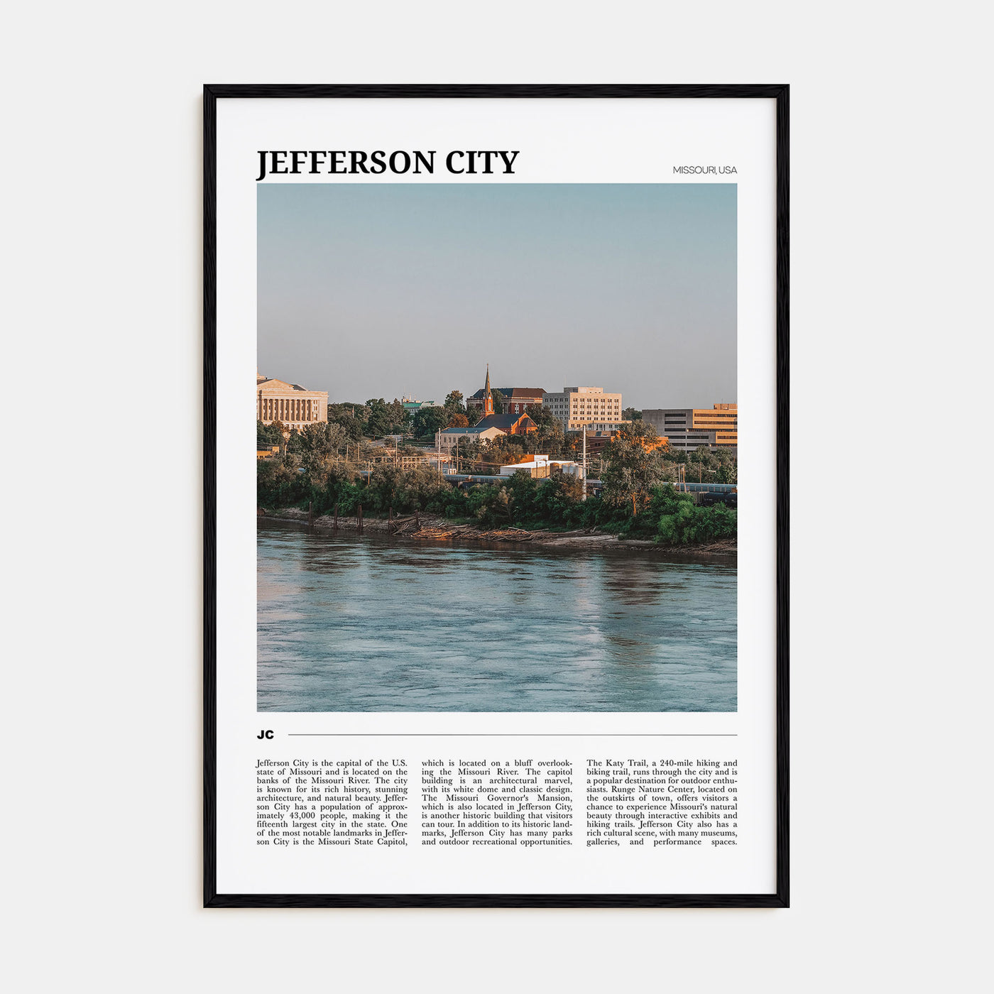 Jefferson City Travel Color No 1 Poster
