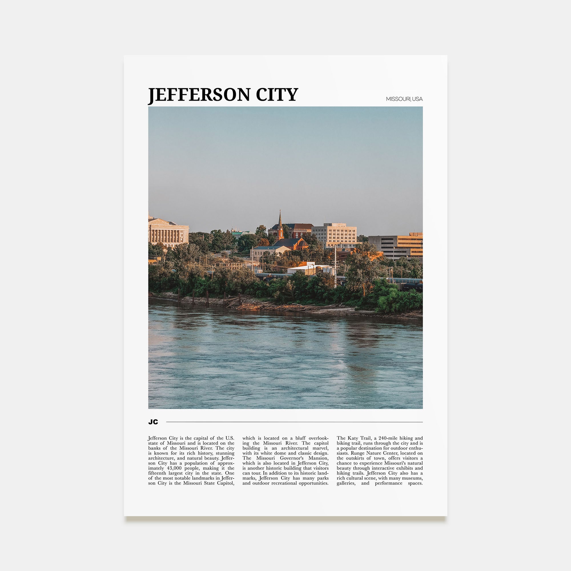 Jefferson City Travel Color No 1 Poster