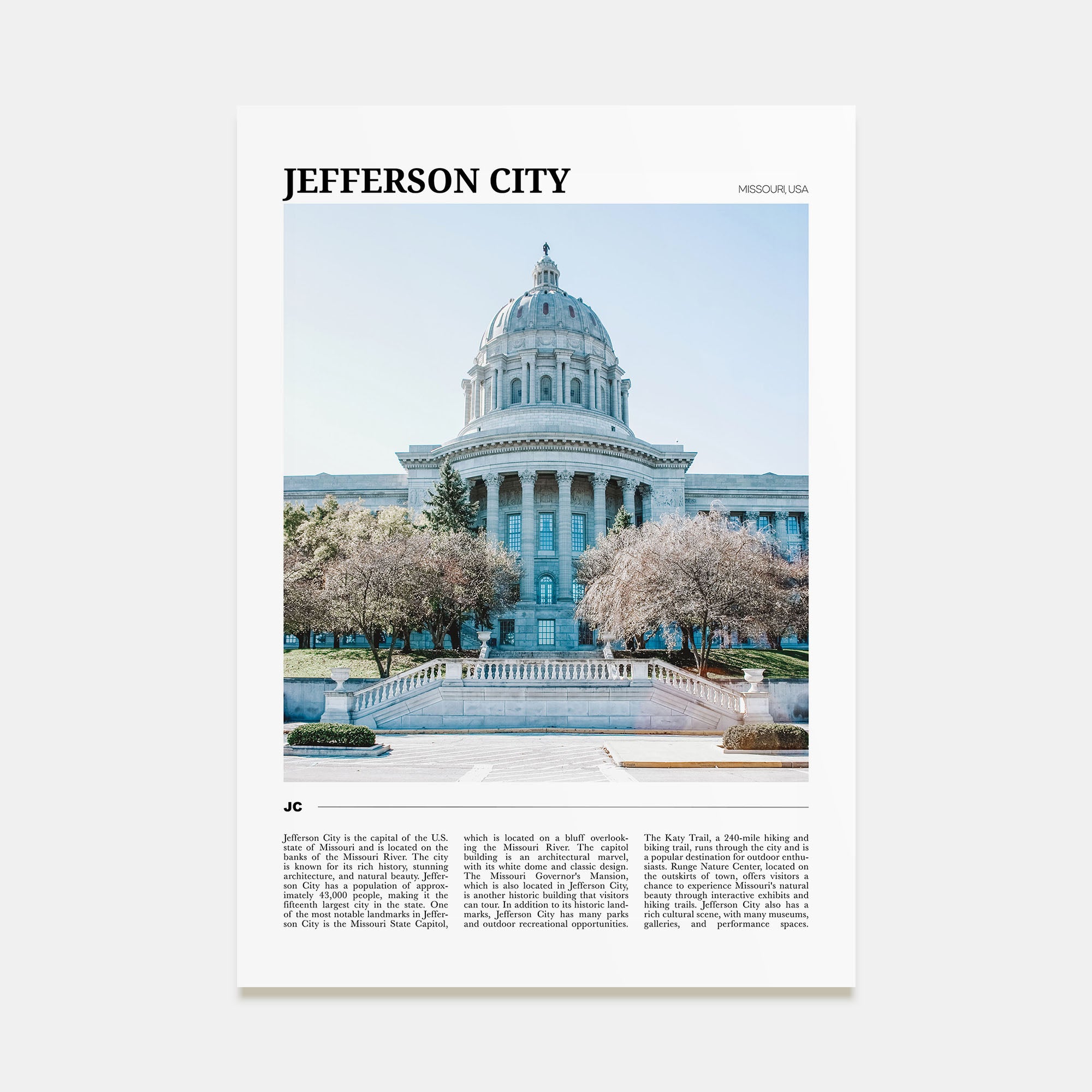 Jefferson City Travel Color No 2 Poster