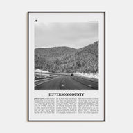 Jefferson County Travel B&W Poster