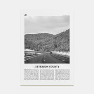 Jefferson County Travel B&W Poster
