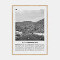 Jefferson County Travel B&W Poster