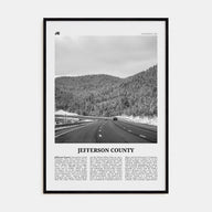 Jefferson County Travel B&W Poster
