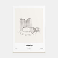 Jeju City Drawn Poster