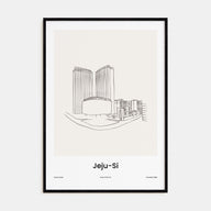 Jeju City Drawn Poster