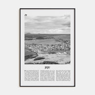 Jeju City Travel B&W Poster