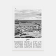 Jeju City Travel B&W Poster