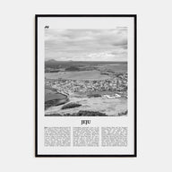 Jeju City Travel B&W Poster