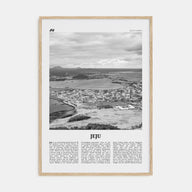 Jeju City Travel B&W Poster