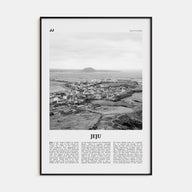 Jeju Island Travel B&W Poster
