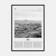Jeju Island Travel B&W Poster