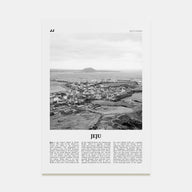 Jeju Island Travel B&W Poster