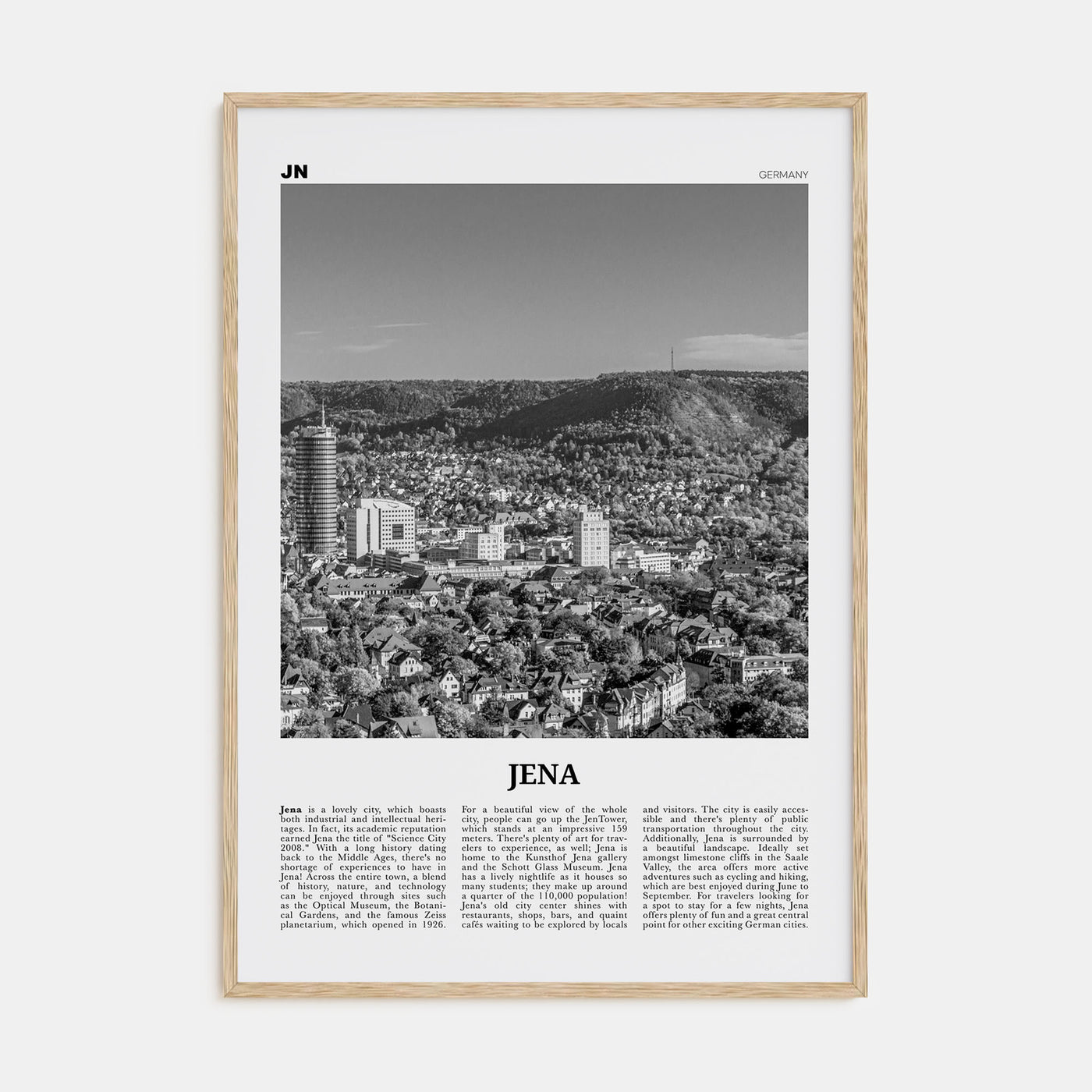 Jena Travel B&W Poster