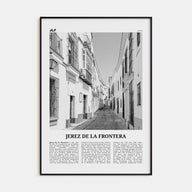 Jerez de la Frontera Travel B&W Poster