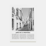 Jerez de la Frontera Travel B&W Poster