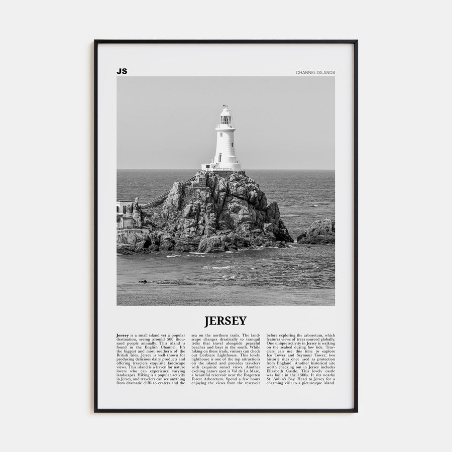 Jersey, Channel Islands Travel B&W No 1 Poster