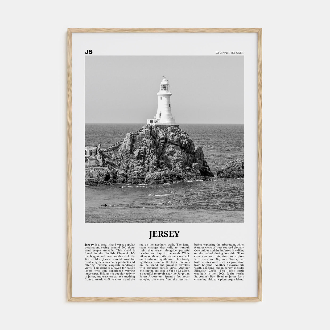 Jersey, Channel Islands Travel B&W No 1 Poster