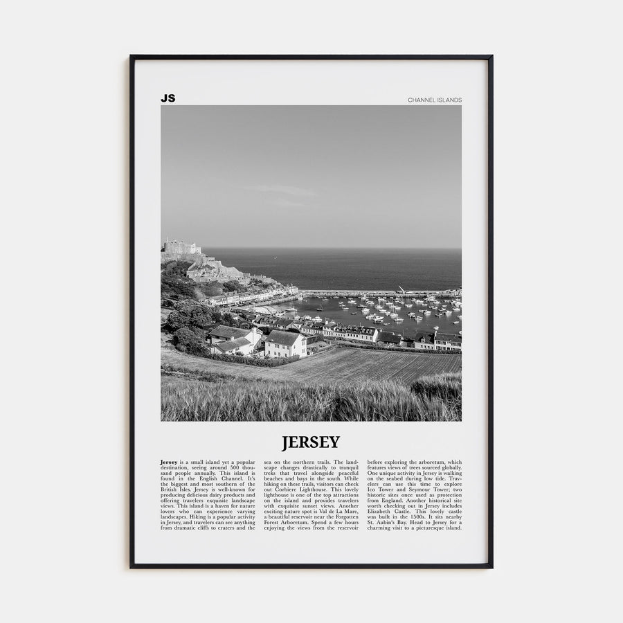 Jersey, Channel Islands Travel B&W No 2 Poster
