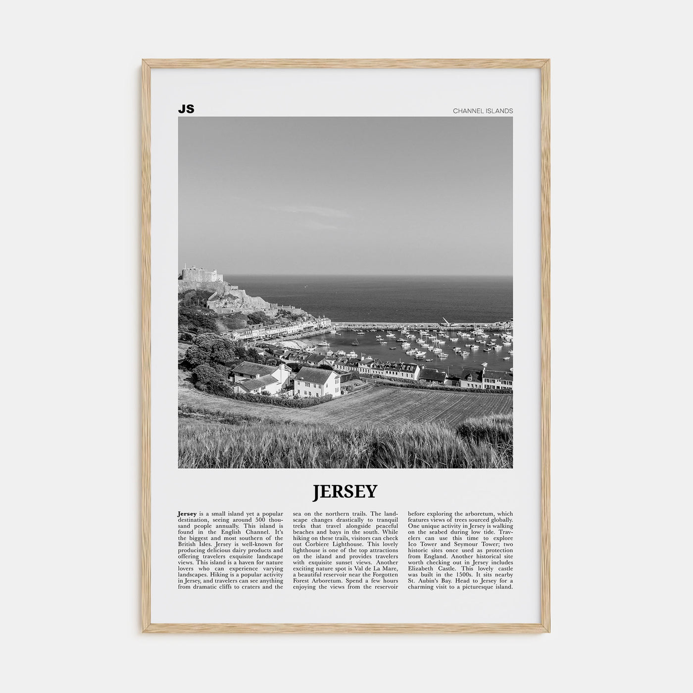 Jersey, Channel Islands Travel B&W No 2 Poster