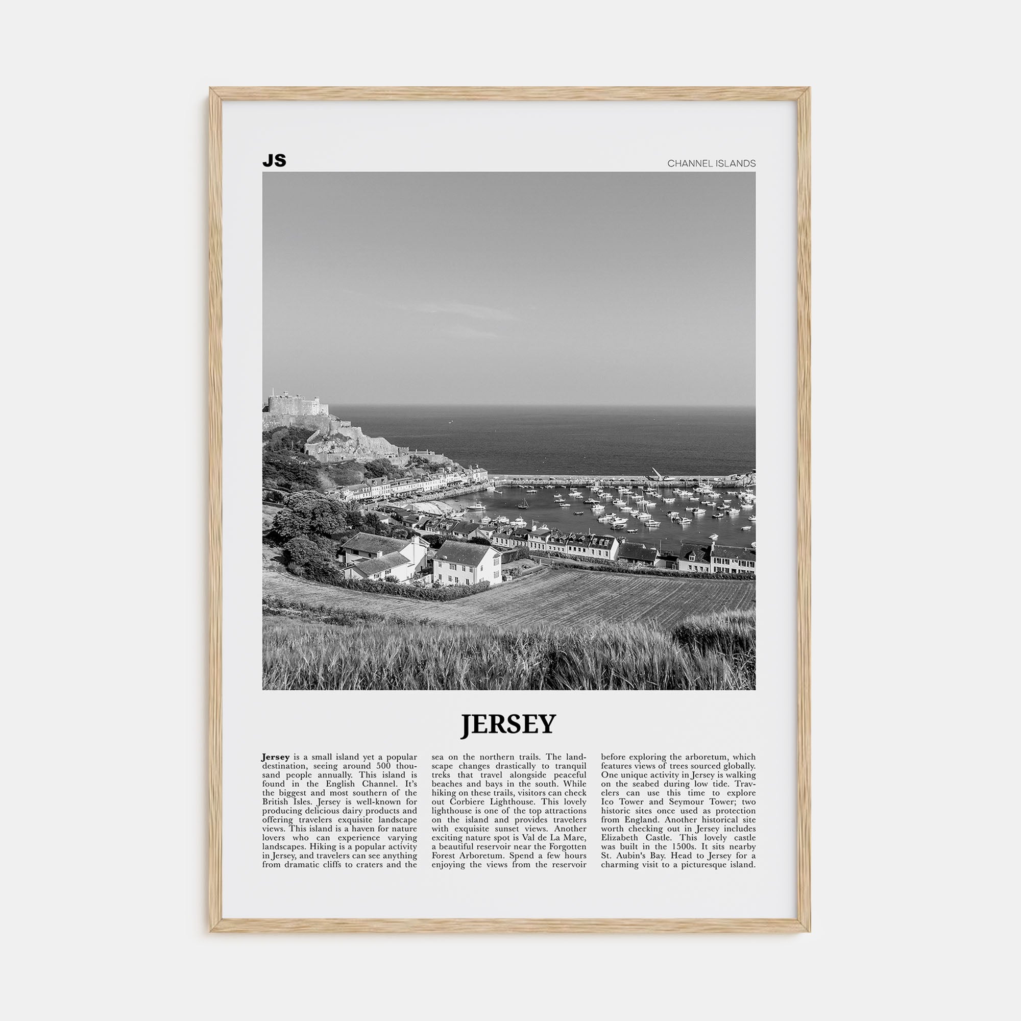 Jersey, Channel Islands Travel B&W No 2 Poster
