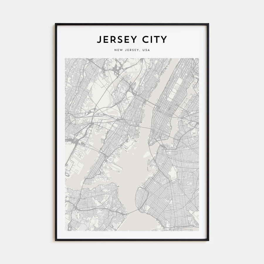 Jersey City Map Portrait Poster