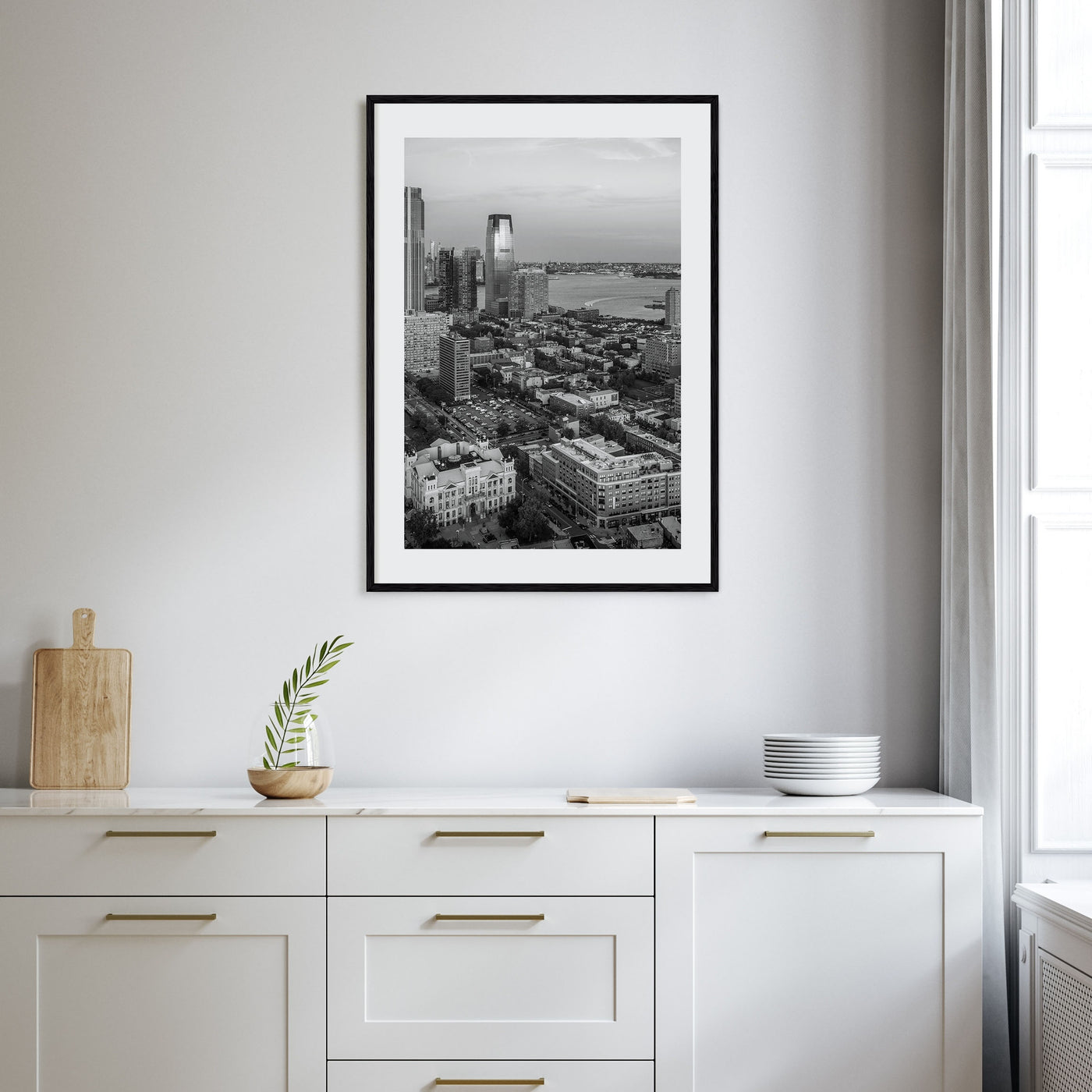 Jersey City Photo B&W Poster