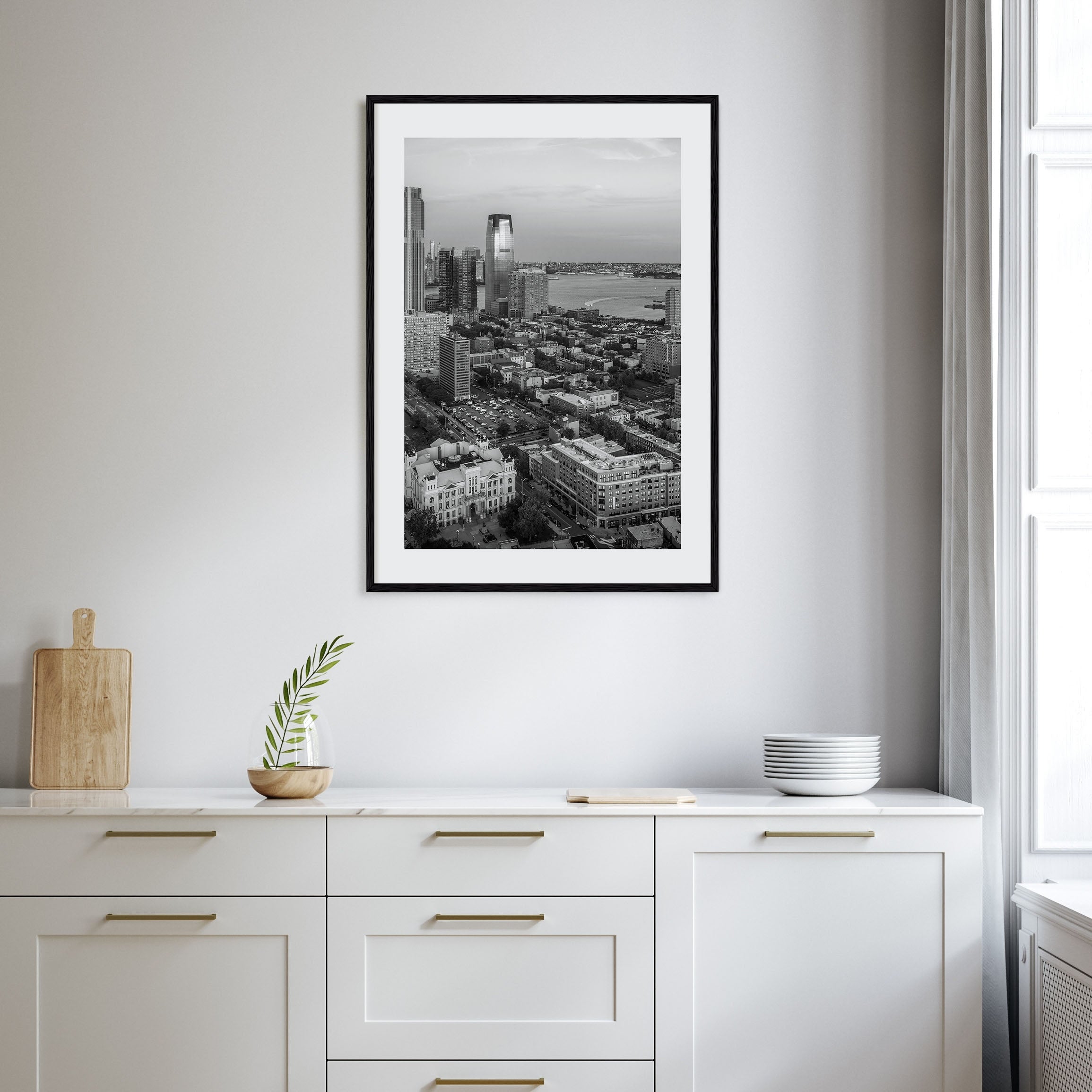 Jersey City Photo B&W Poster