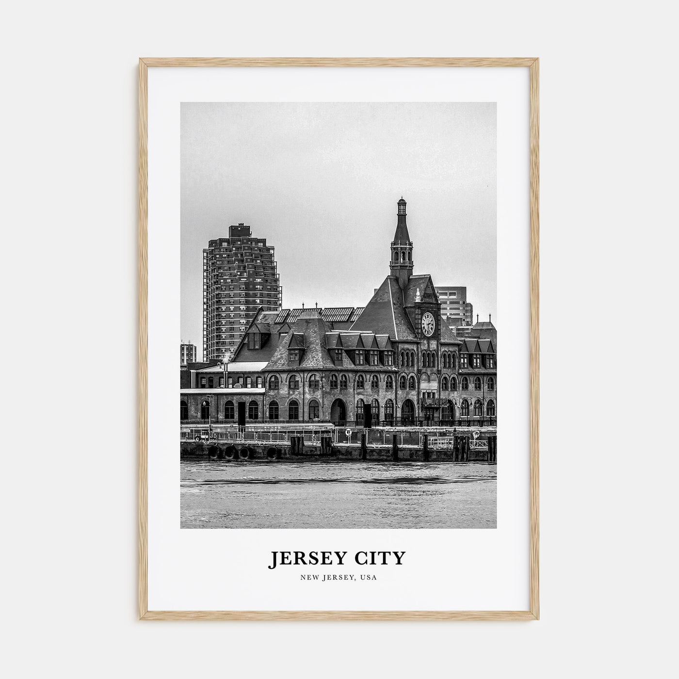 Jersey City Portrait B&W No 2 Poster