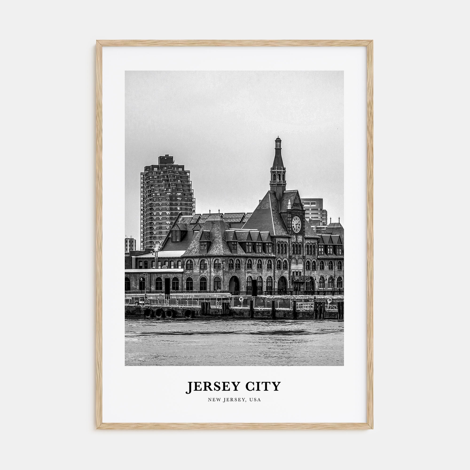 Jersey City Portrait B&W No 2 Poster