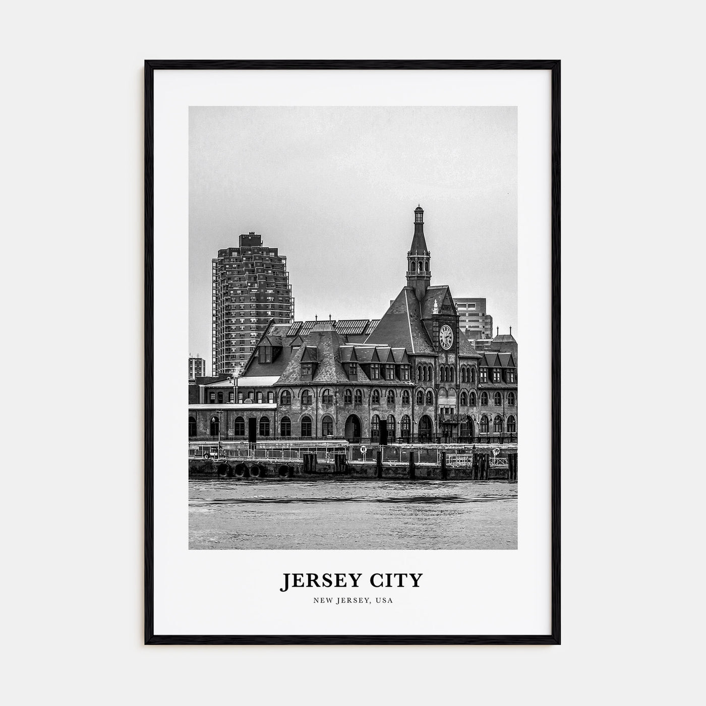 Jersey City Portrait B&W No 2 Poster