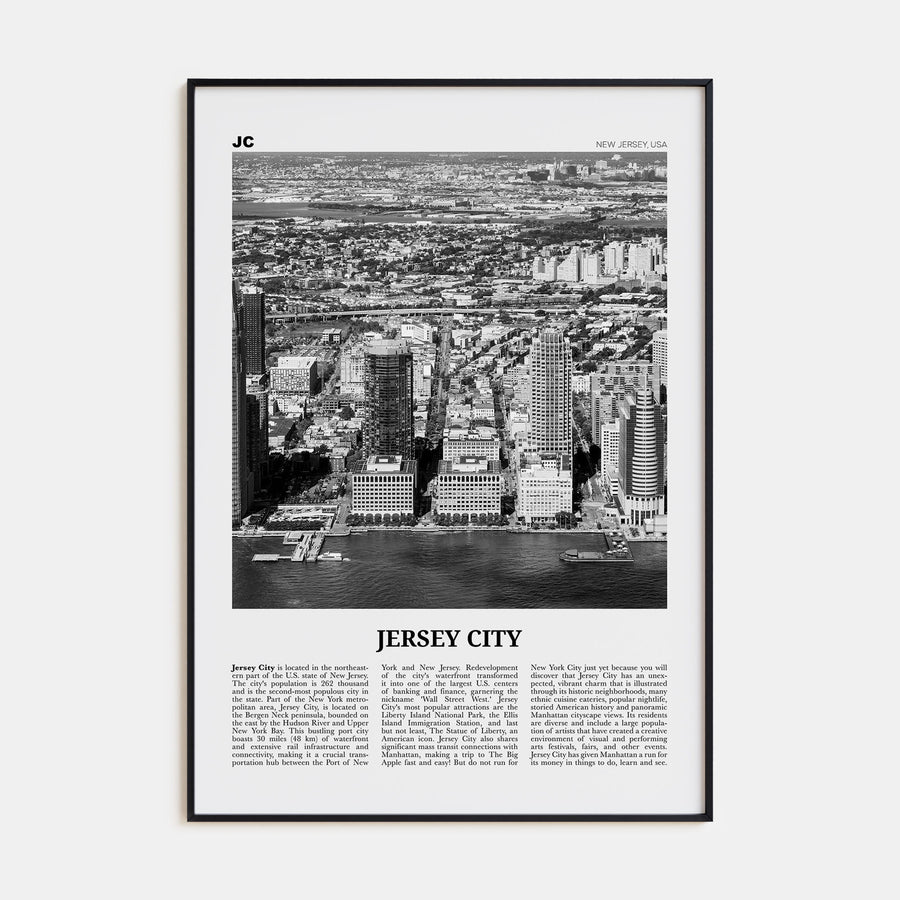 Jersey City Travel B&W No 1 Poster