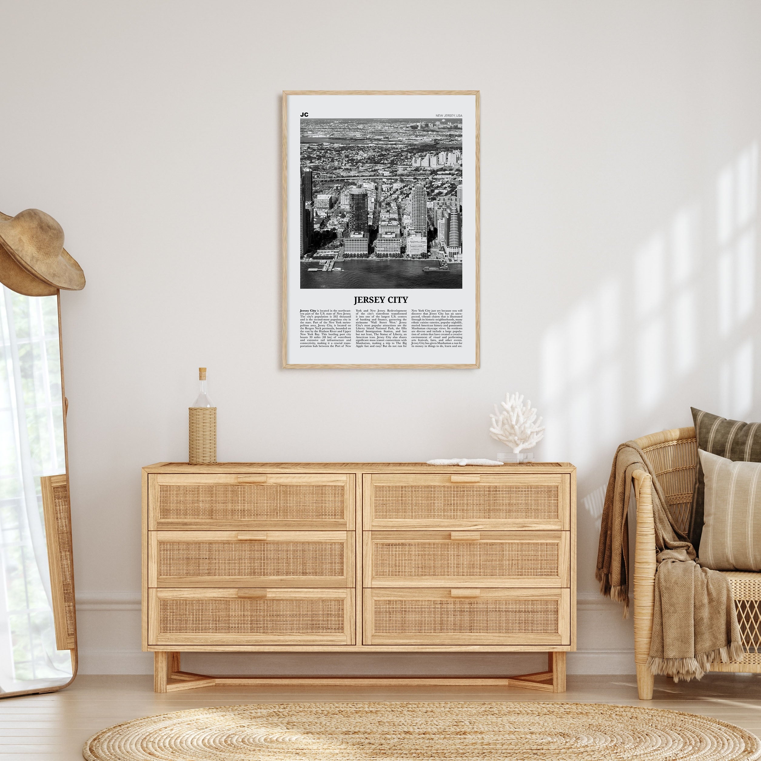 Jersey City Travel B&W No 1 Poster