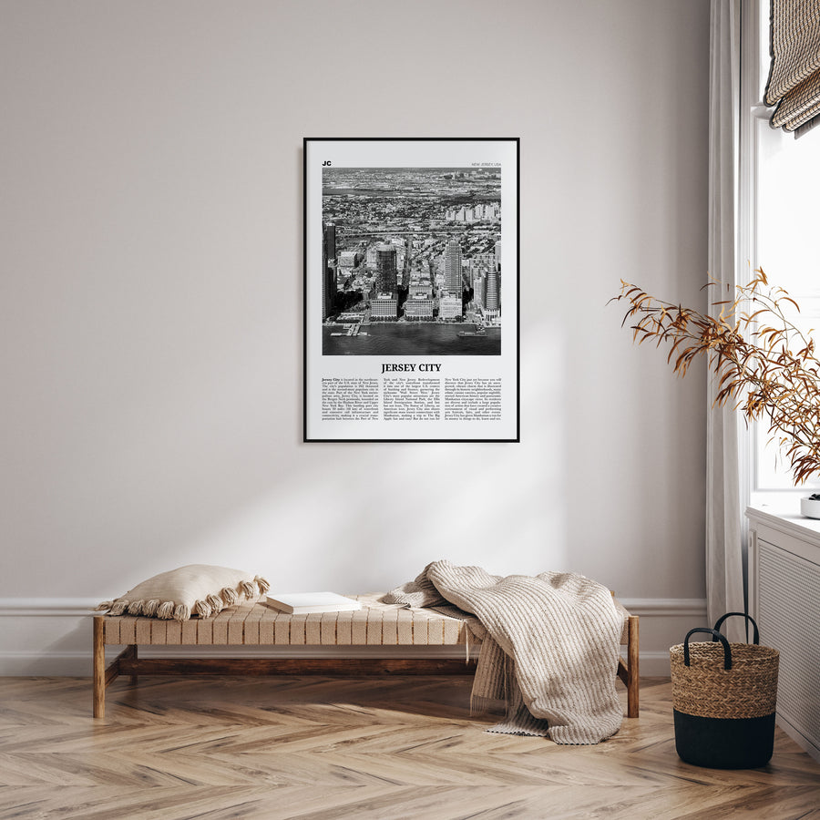 Jersey City Travel B&W No 1 Poster