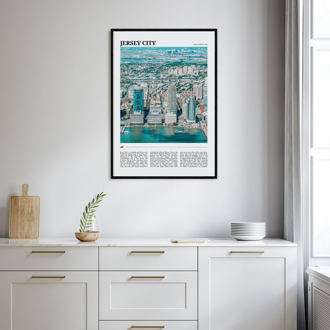 Jersey City Travel Color Poster
