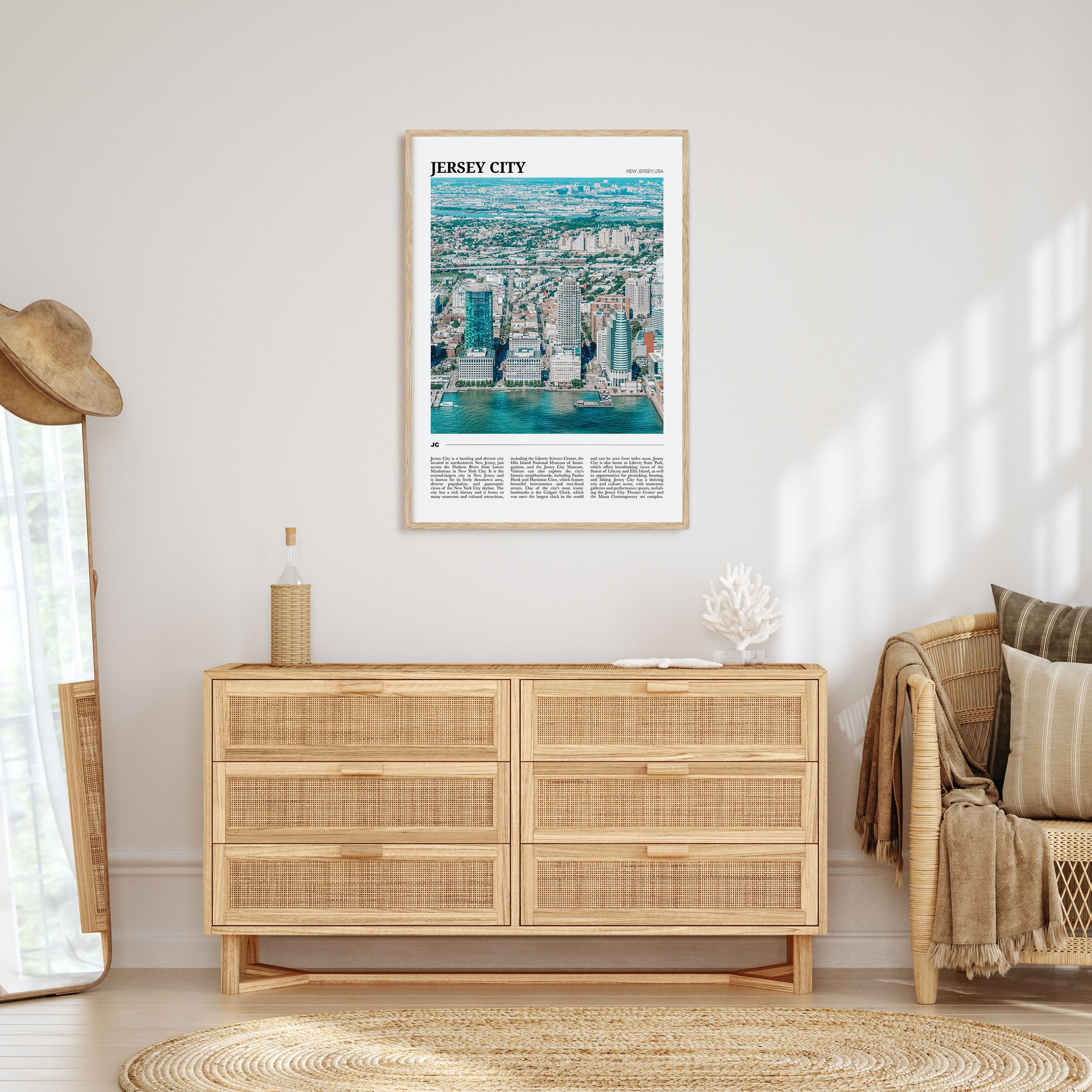 Jersey City Travel Color Poster
