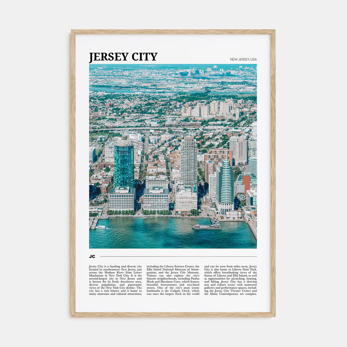 Jersey City Travel Color Poster