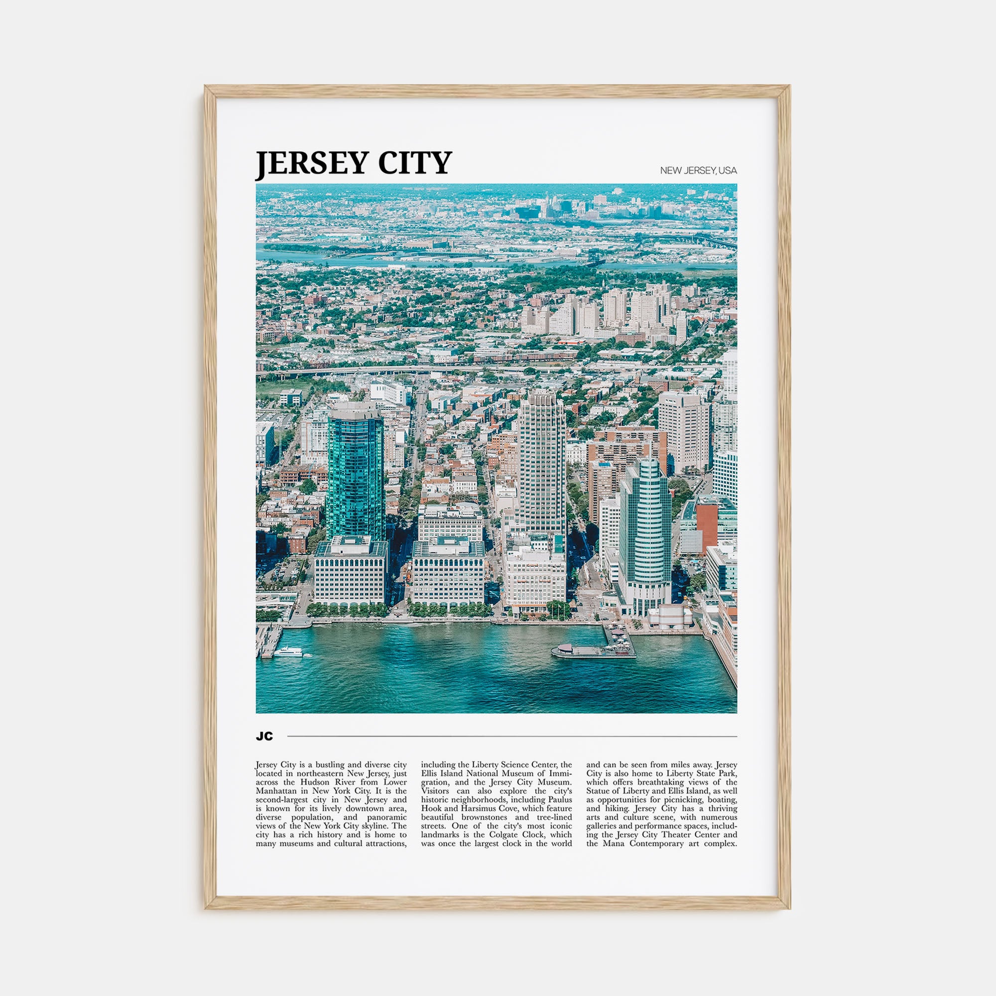 Jersey City Travel Color Poster