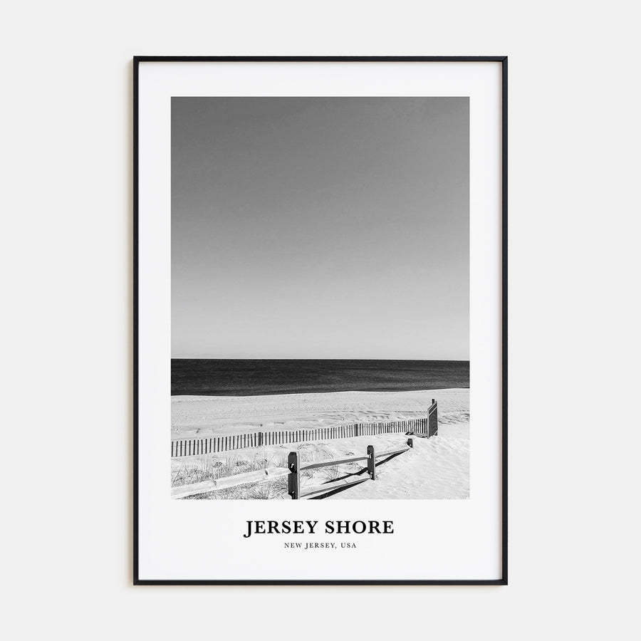 Jersey Shore Portrait B&W No 1 Poster