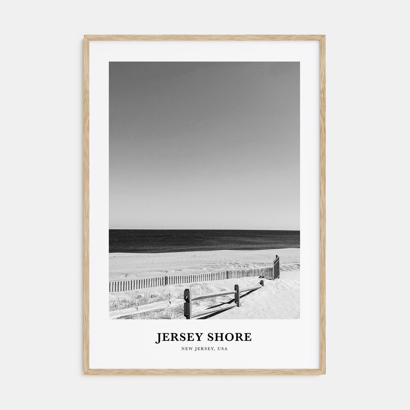 Jersey Shore Portrait B&W No 1 Poster