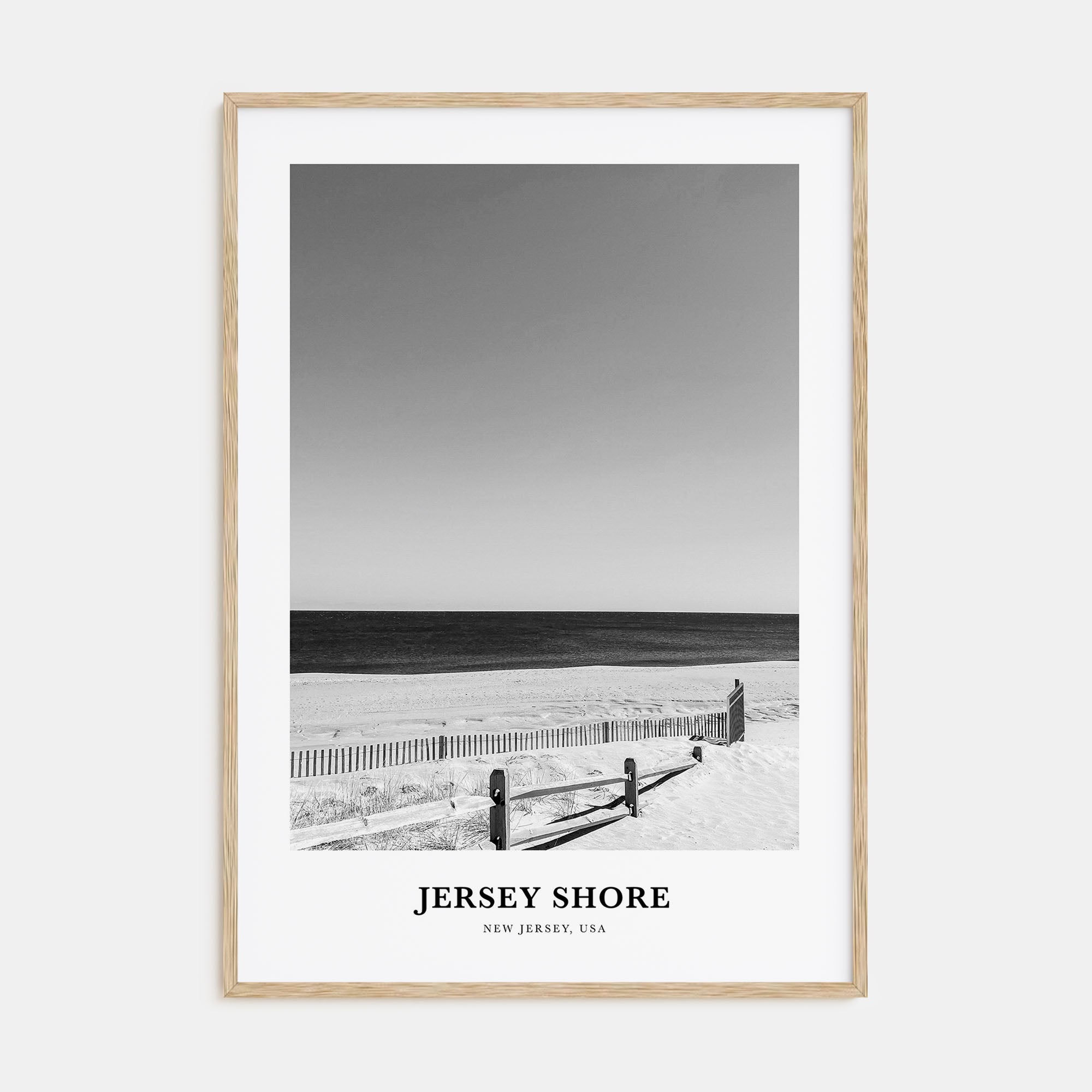 Jersey Shore Portrait B&W No 1 Poster