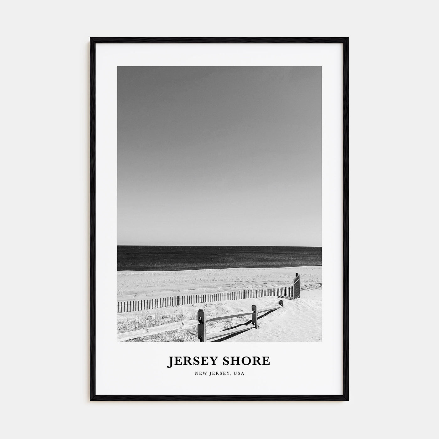 Jersey Shore Portrait B&W No 1 Poster