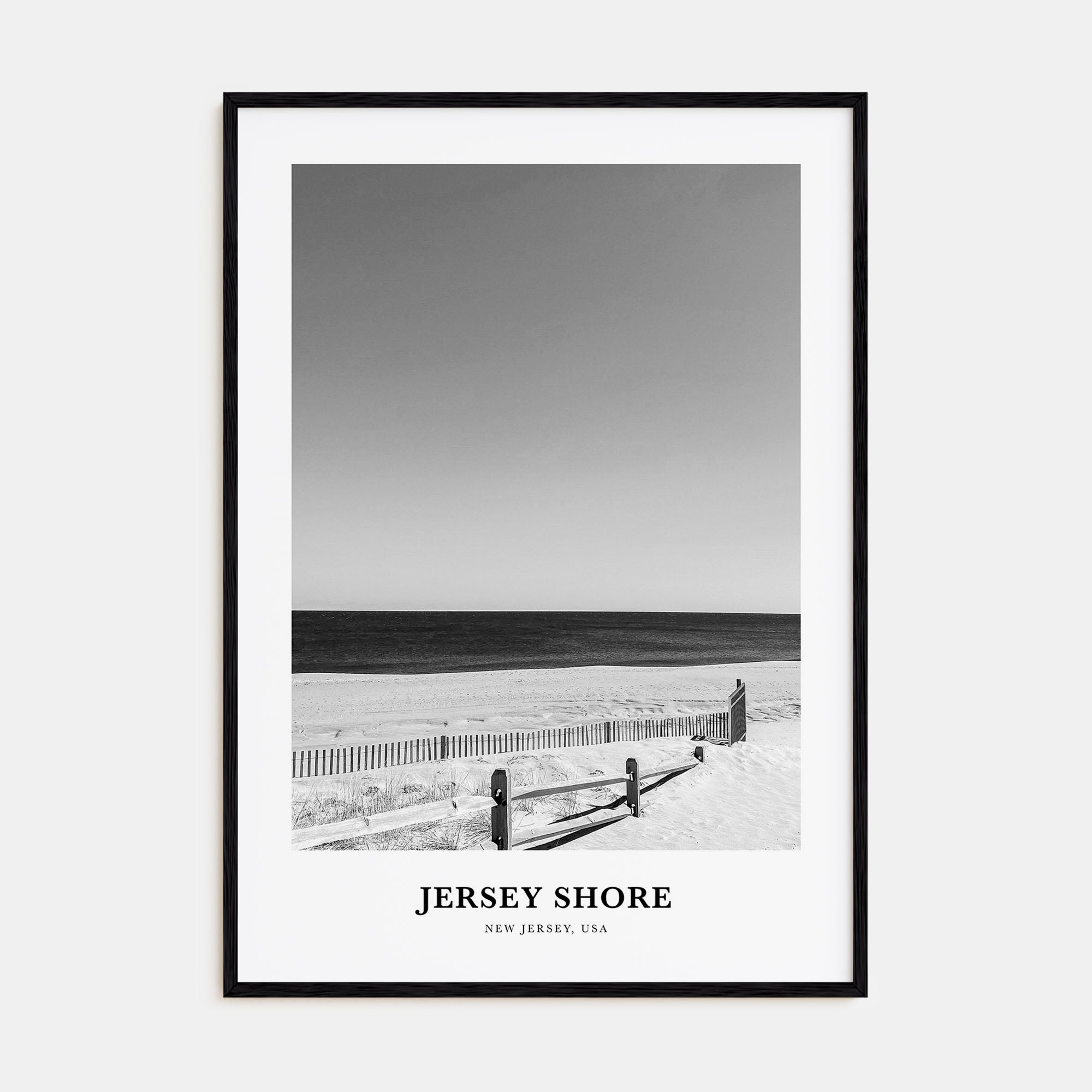 Jersey Shore Portrait B&W No 1 Poster