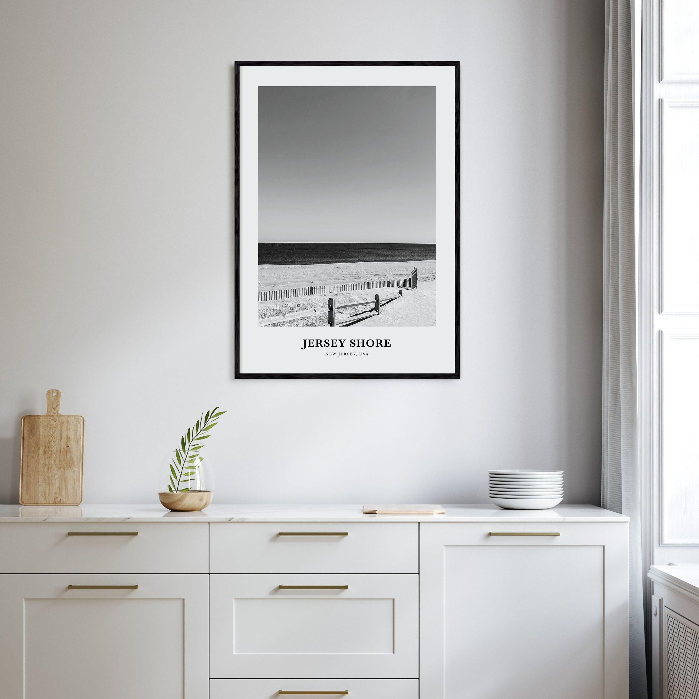 Jersey Shore Portrait B&W No 1 Poster