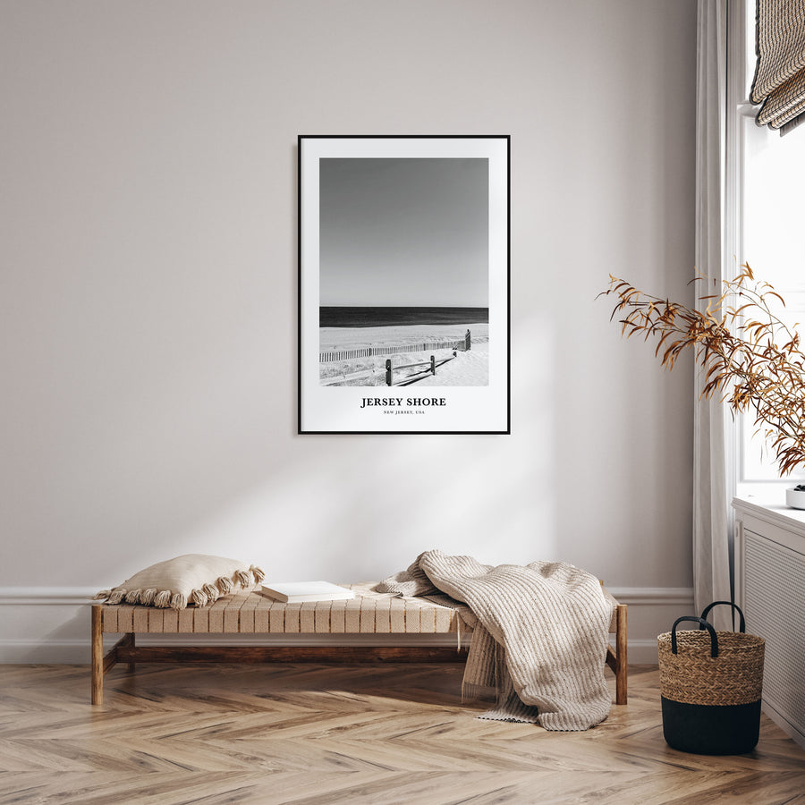 Jersey Shore Portrait B&W No 1 Poster