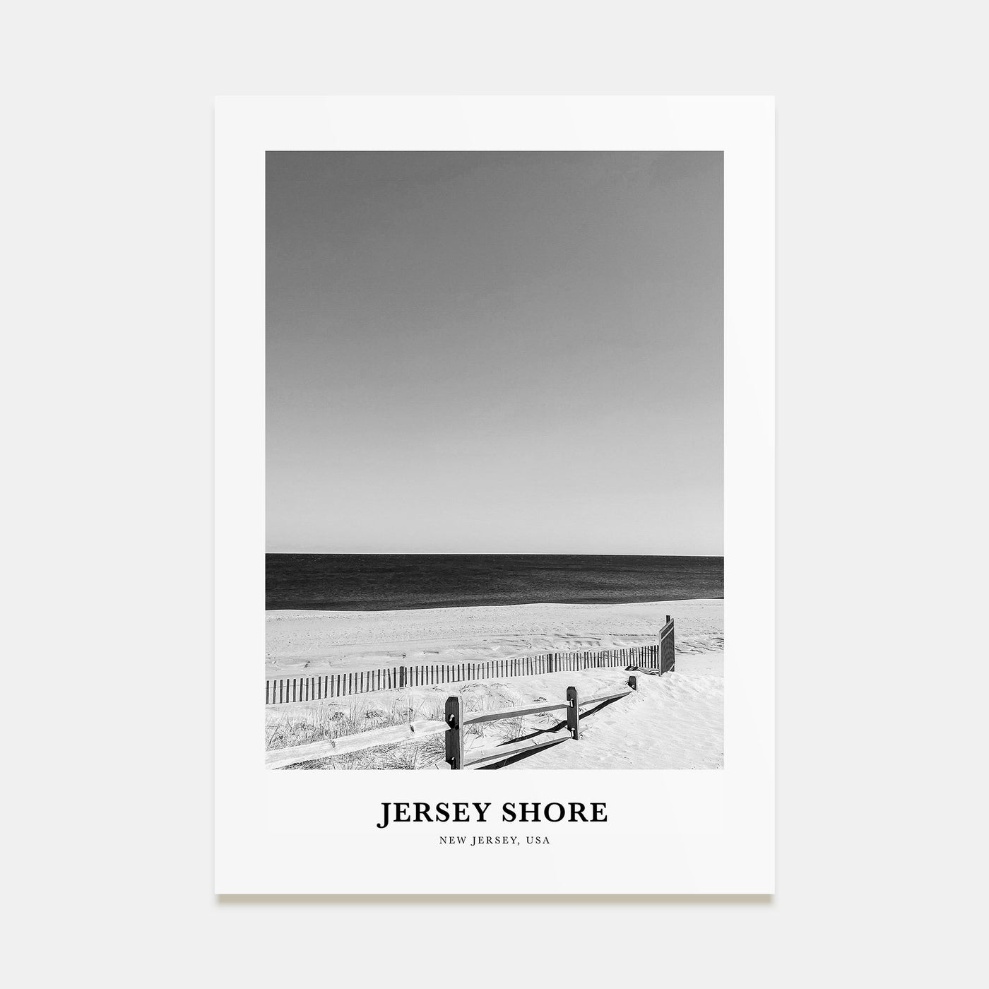 Jersey Shore Portrait B&W No 1 Poster