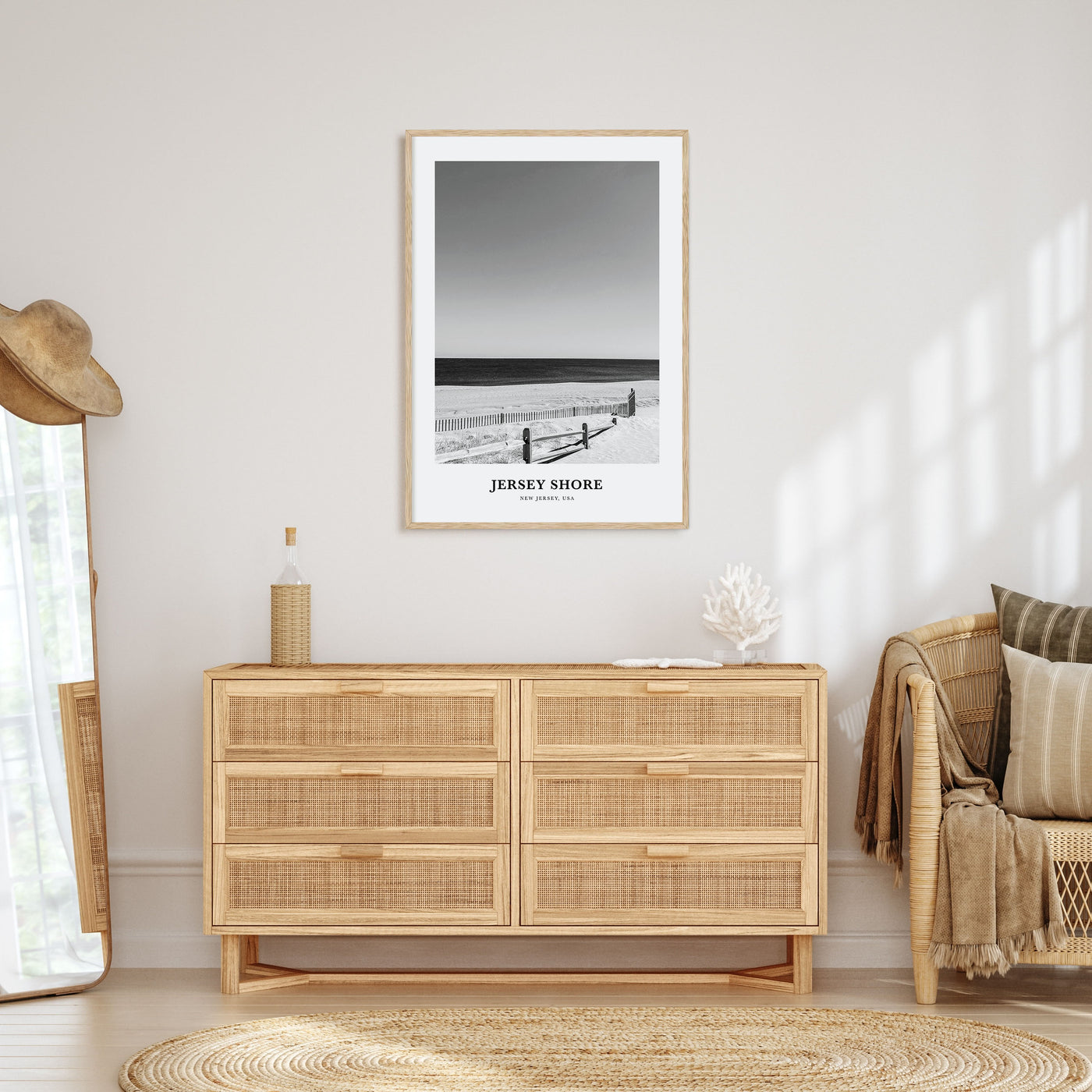 Jersey Shore Portrait B&W No 1 Poster